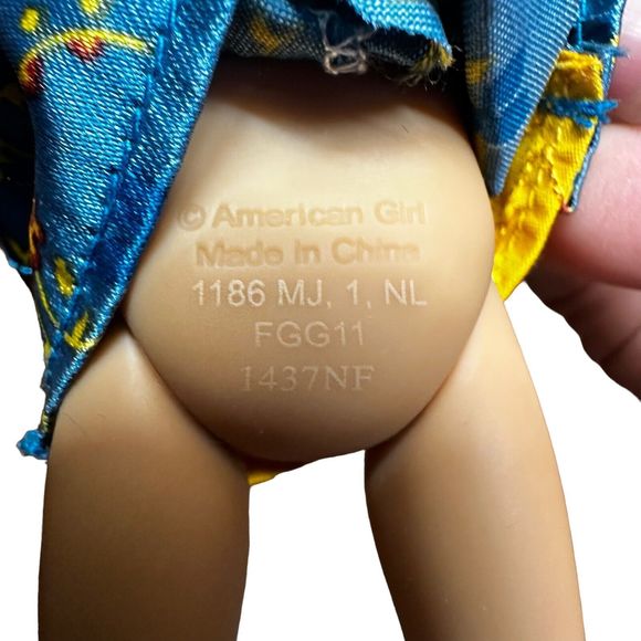 American Girl Mini Doll 6" Small Felicity Merriman Green Eyes Blue Dress - Picture 11 of 15